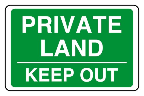 Insegna private land - keep, out