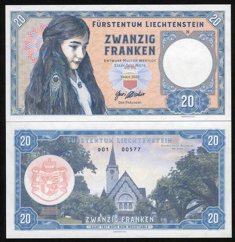 Liechtenstein franchi - 20,