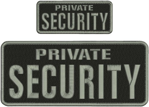 Patch ricamo sicurezza privata