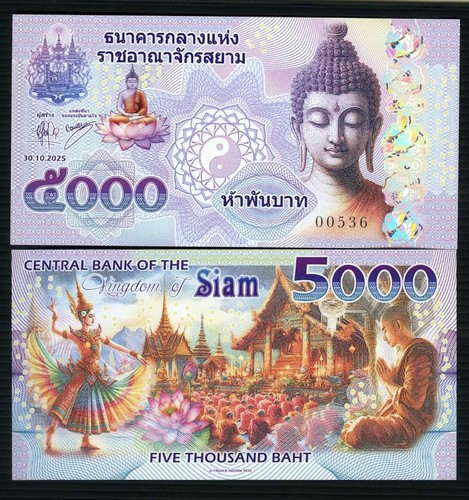 Siam 5000 baht - baht,, edizione