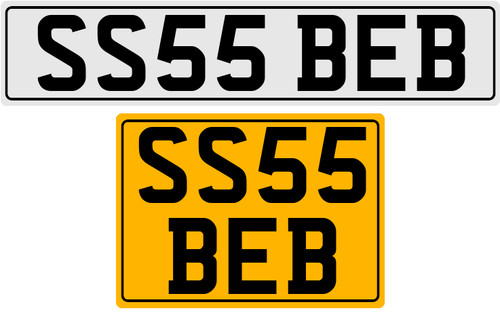 Ss55 beb iniziali - iniziali, targa