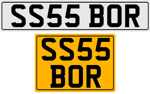 Ss55 bor iniziali targa - ss55,
