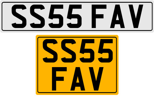 Ss55 fav iniziali - fav, targa
