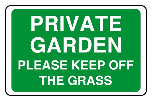 Insegna giardino privato - insegna,